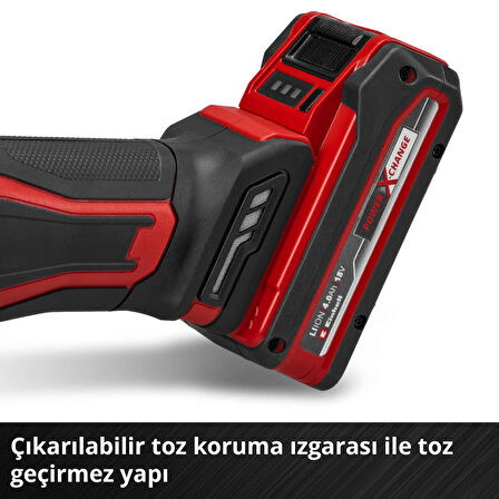 Einhell TE-AG 18/125-2 Li (1x4,0 Ah), Akülü Avuç Taşlama