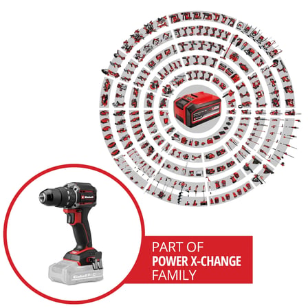 Einhell Profesyonel Darbeli Akülü Vidalama TP-CD 18/70-C Li-i BL - Solo Power X-Change (18 V, Kömürsüz, 70 Nm, geri tepme koruması, 13 mm mandren, 2 vites, akü dahil değildir) - 4514340