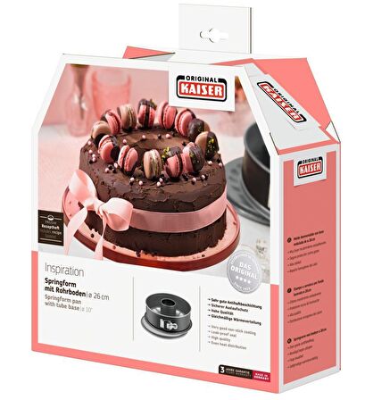 Kaiser Inspiration Kelepçeli 26cm 2 Tasarım Tabanlı Borulu Kek Kalıbı