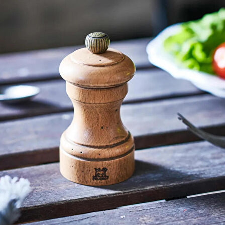 Peugeot Bistro Antique Ahşap Karabiber Değirmeni 10 Cm