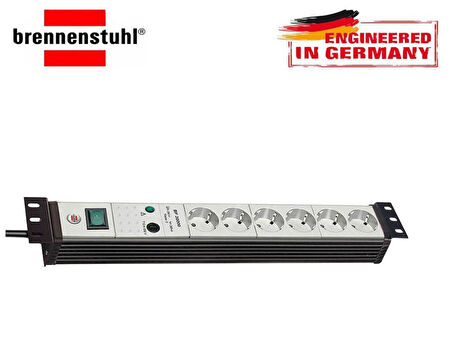 Brennenstuhl Premium-Line 30.000 A 6 Soketli Akım Korumalı 3 Metre Kablolu Priz