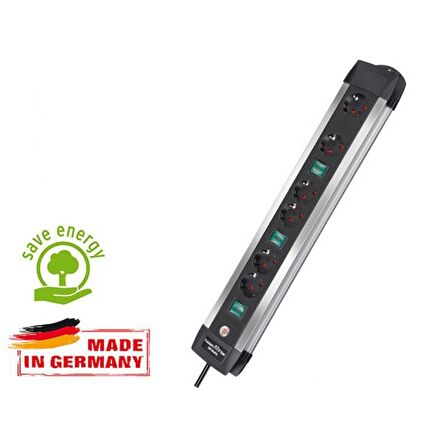 Brennenstuhl Premium-Alu-Line 6 lı Priz Grubu Anahtarlı 3 Metre