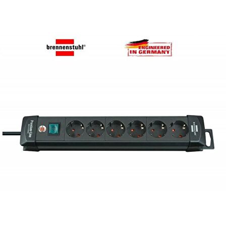 Brennenstuhl Premium-Line 6 Soketli 3 Metre Akım Kor. Uzatma Priz