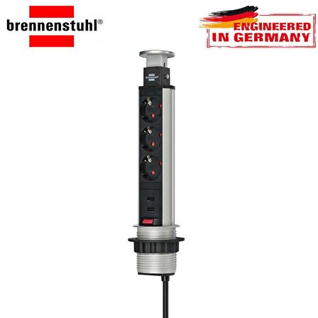 Brennenstuhl 2X Usb 2.0 2100Mah Hızlı Şarj 3'lü Fonksiyonel Priz