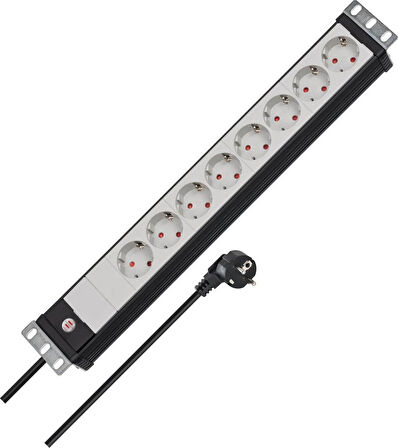 Brennenstuhl Premium-Line 8 Soketli 3 Metre Kablolu Server Dolabı Uyumlu 16 A Priz 5 Yıl Garantili