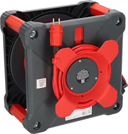 Brennenstuhl Professional Serisi 4 Soketli IP44 Lisanslı 33+5 Metre Isınma Şalterli  Makaralı Kablo H07BQ-F3G2.5