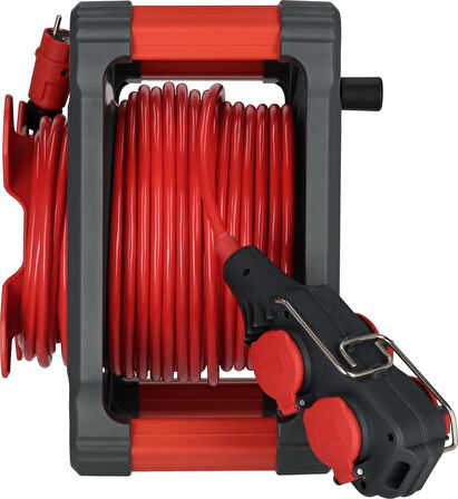 Brennenstuhl Professional Serisi 4 Soketli IP44 Lisanslı 33+5 Metre Isınma Şalterli  Makaralı Kablo H07BQ-F3G2.5