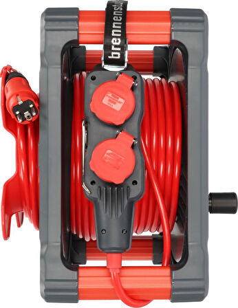 Brennenstuhl Professional Serisi 4 Soketli IP44 Lisanslı 33+5 Metre Isınma Şalterli  Makaralı Kablo H07BQ-F3G2.5