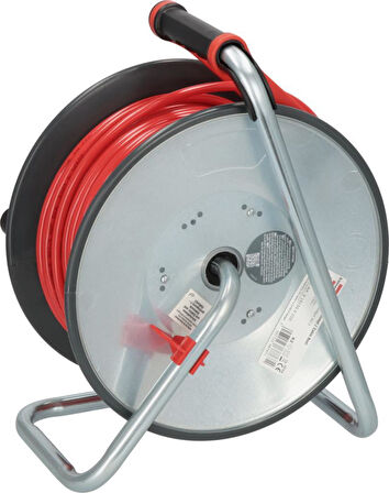 Brennenstuhl ProfessionalLINE SteelCore Serisi Bremaxx IP44 Lisanslı 5 Yıl Garantili IP44 Lisanslı Çelik Tambur 50 Metre Makaralı Kablo H07BQ-F 3G1.5