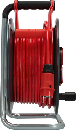 Brennenstuhl ProfessionalLINE SteelCore Serisi Bremaxx IP44 Lisanslı 5 Yıl Garantili IP44 Lisanslı Çelik Tambur 50 Metre Makaralı Kablo H07BQ-F 3G1.5