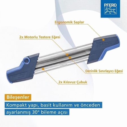 PFERD CS-X Motorlu Testere Zincir Bileme Aleti - 4.0 mm (3/8'' Zincir Adımı)