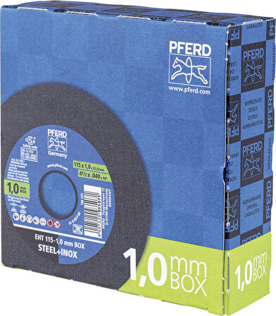 Pferd 115 x 1 İnce İnox Kesici Taş İnox Box 25 Adet 935071