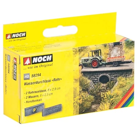 Noch 58294 Maket Ev Su Tahliye Kanalı 1/87 H0 Ölçek Gri