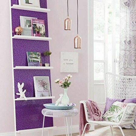 D-c-fix 343-1004 Mor Sarmaşık Çiçekli Yapışkanlı Folyo (45cm x 1,5mt)
