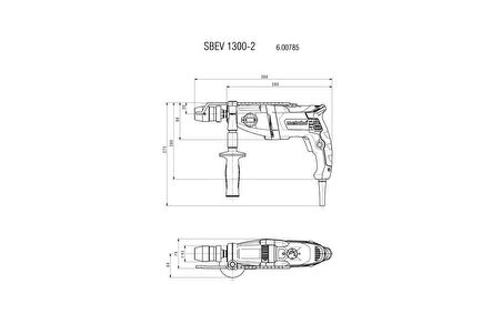 Metabo SBEV 1300-2 Yeşil Devir Ayarlı Matkap