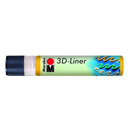 Marabu 3D Liner Boyutlu Boncuk Boyası 25ml No:621 Koyu Sarı