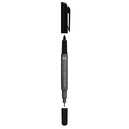 Marabu Graphix Permanent Marker Çift Uçlu Siyah