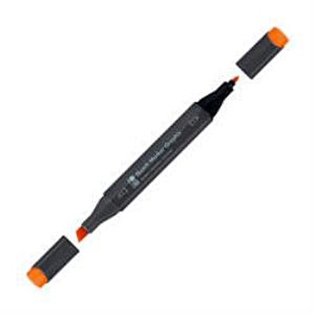 Marabu Graphix Sketch Marker Çift Uçlu Kalem 925 Brilliant Orange