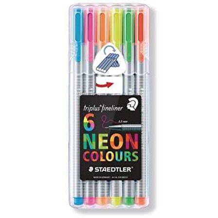 Staedtler Fineliner Triplus Kalem 6 Li Neon 334 Sb6Cs3