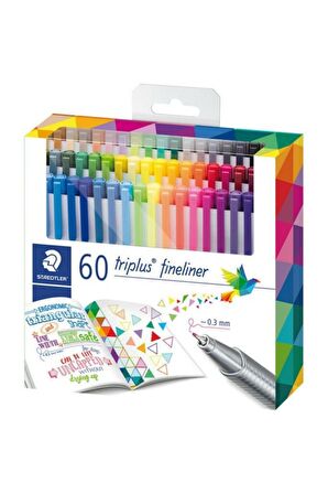 Staedtler Triplus Fineliner Kalem Karışık 0,3 mm 60'lı 334 C60