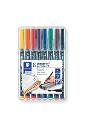 Steadtler 317 Wp8 Lumocolor Permanent Markör M 8'Li Set