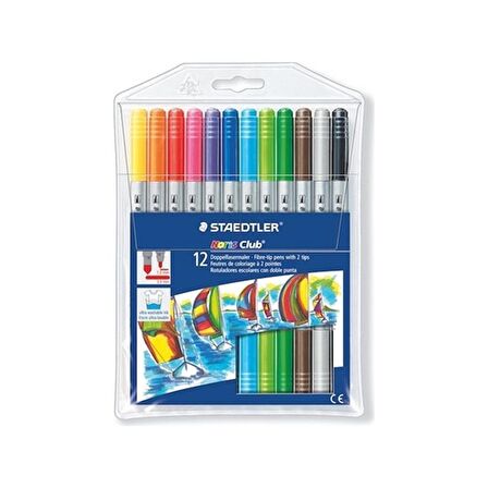 Staedtler Keçeli Kalem Çift Uçlu 12Li 320 Nwp12