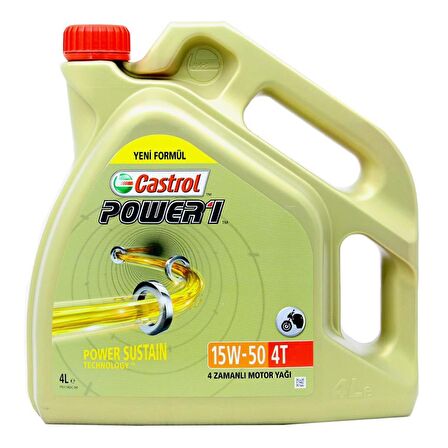 Castrol Power 1 4T 15W-50 4 Lt 4 Zamanlı Motosiklet Yağı