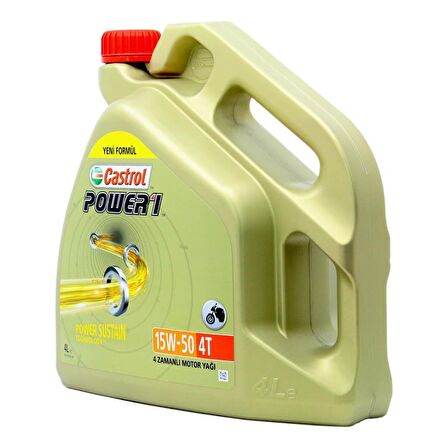 Castrol Power 1 4T 15W-50 4 Lt 4 Zamanlı Motosiklet Yağı