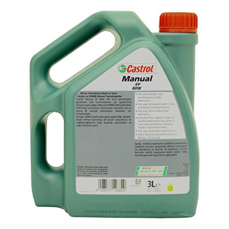 Castrol Manual EP 80W 3 Lt GL-4 Manuel Şanzıman Yağı