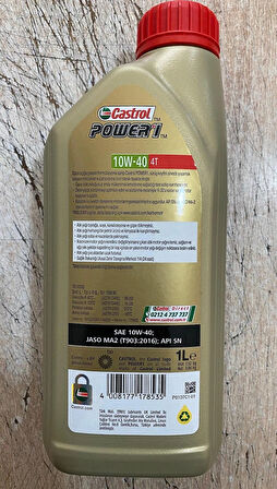 Castrol Power 1 Scooter 10W-40 4T 1 Lt Motosiklet Yağı