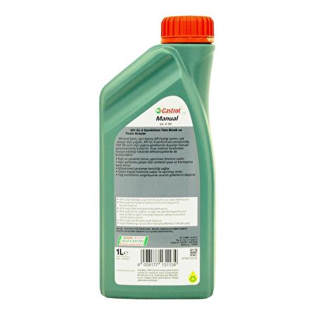 Castrol Manual 90 1 Lt GL-4 Şanzıman ve Diferansiyel Yağı