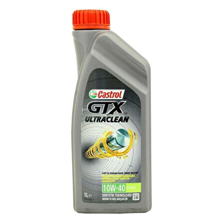 Castrol GTX Ultraclean 10W-40 1 Lt Sentetik Motor Yağı (Üretim Yılı - 2024)