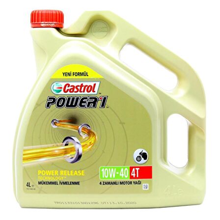 Castrol Power 1 4T 10W-40 4 Lt 4 Zamanlı Motosiklet Yağı