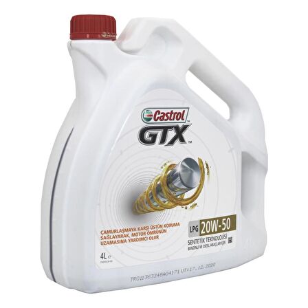 Castrol GTX LPG 20W-50 4 Lt LPG'li Araç Motor Yağı