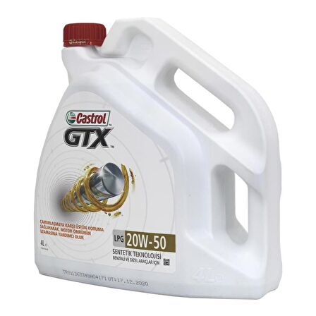 Castrol GTX LPG 20W-50 4 Lt LPG'li Araç Motor Yağı