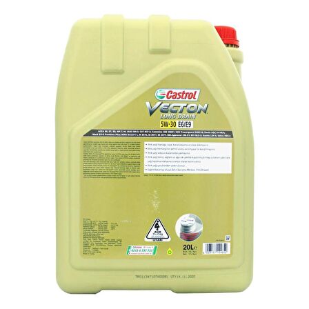 Castrol Vecton Fuel Saver 5W-30 E7 20 Lt Tam Sentetik Motor Yağı