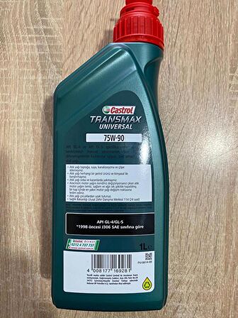 Castrol Transmax Unıversal 75W-90 1L Şnzıman & Diferansiyel Yağı D.Y.2022