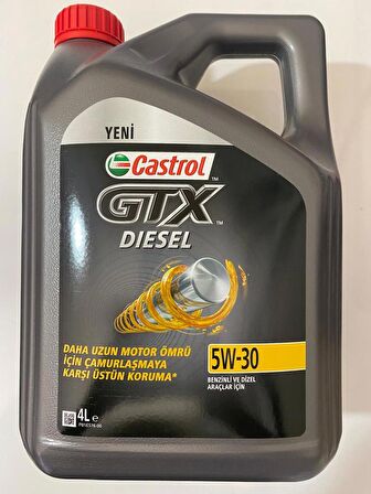 CASTROL YENİ GTX 5W-30 DIESEL 4L D.Y.2023