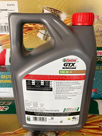 CASTROL GTX ULTRACLEAN 10W-40 4 LİTRE MOTOR YAĞI