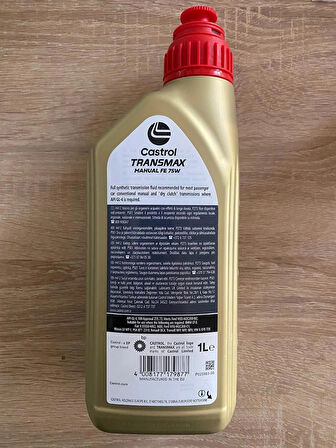 Castrol Transmax Manual Fe 75W Manuel Şanzıman Yağı 1 Litre (Üretim Yılı: 2024)