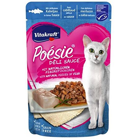 Vitakraft Poesie Pauch Morina Balıklı Kedi Yaş Mama 85 Gr