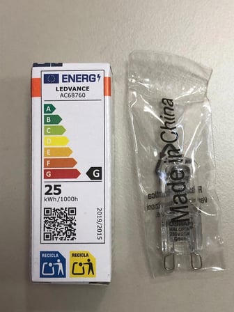 2 ADET OSRAM  G9 25W=260 LÜMEN HALOJEN LAMBA SAİMELEKTRİK