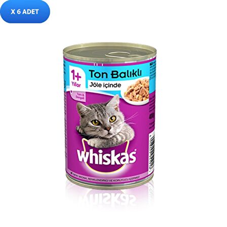 Whiskas Ton Balıklı Kedi Konservesi 400 Gr (6 ADET)