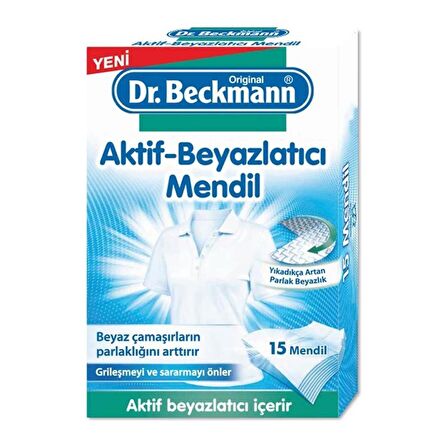 Dr. Beckmann Renk Korucu Mendil 6lı + 15li Aktif Beyazlatıcı Mendil 2li Set