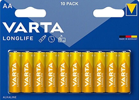 Varta Longlıfe Extra Alkalin Aa Kalem Pil 10'lu Promosyon Paket