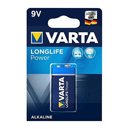 Varta 9 V Pil - E Longlife Power Tek li
