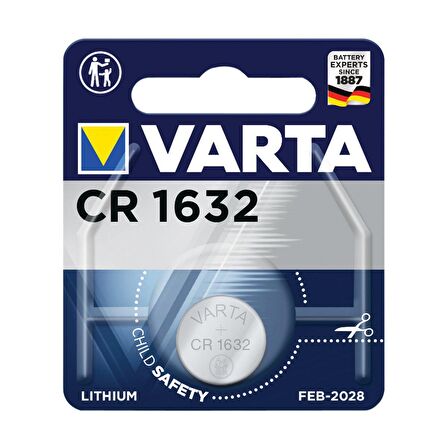 Varta Düğme Pil Elektronik Lityum CR 1632 Blister Tek li