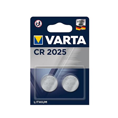 Varta CR2025 Lityum Para Düğme Pil 2 li Blister