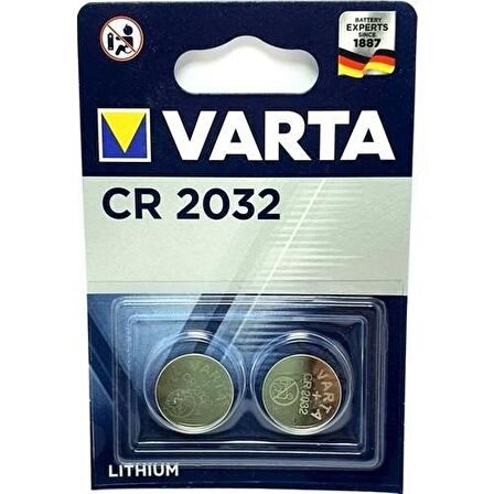 VARTA CR2032 Lityum 3 Volt Düğme Para Pil 2 Li Paket