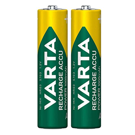 Varta 5703 1000mAh 1.2V AAA Şarj Edilebilir Kalem Pil 2'li Paket